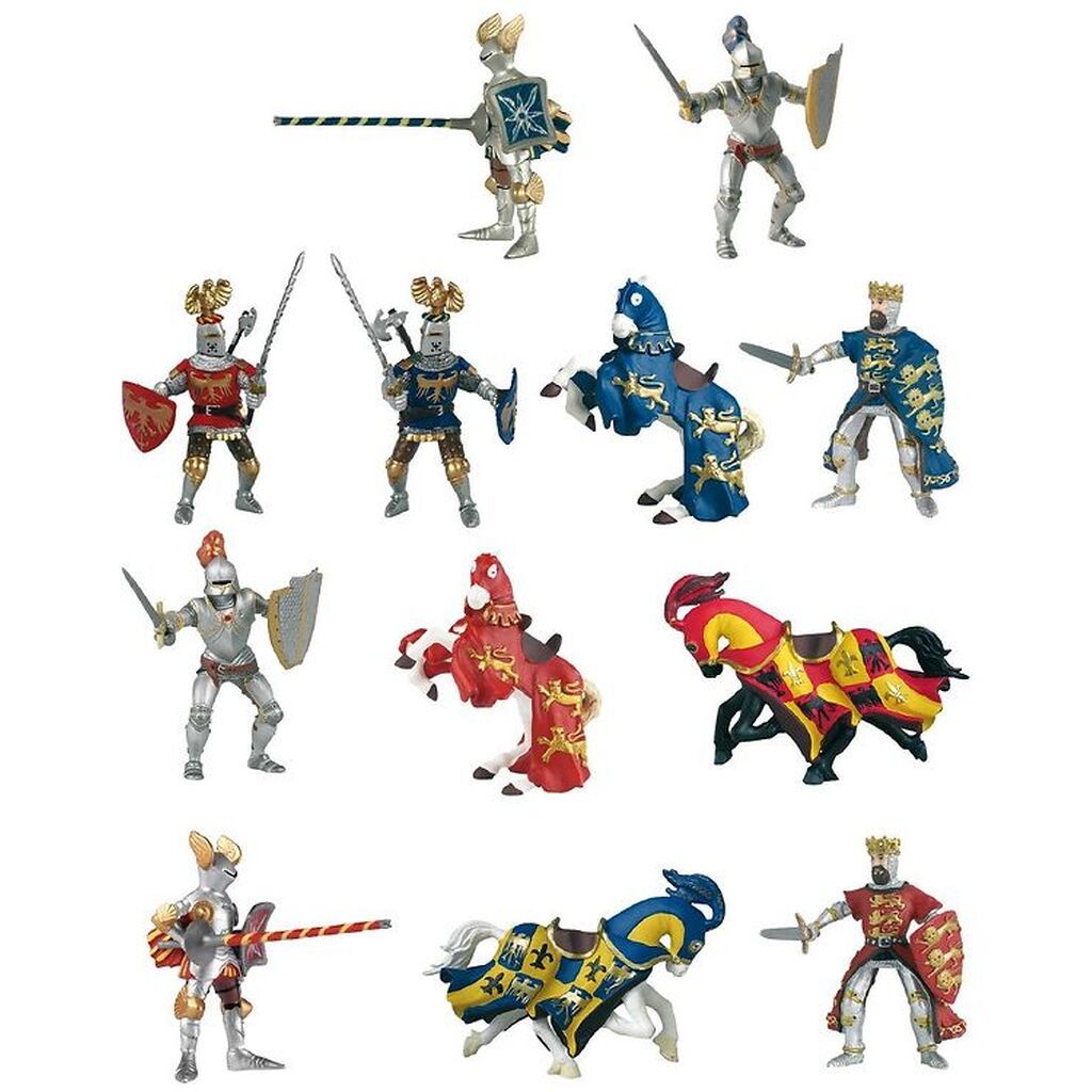 Papo Mini Riddersæt - 4 cm - 12 dele