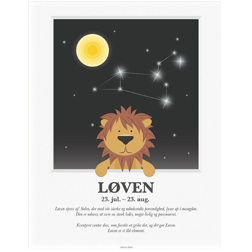 Kids by Friis Plakat - Stjernetegn - Løven