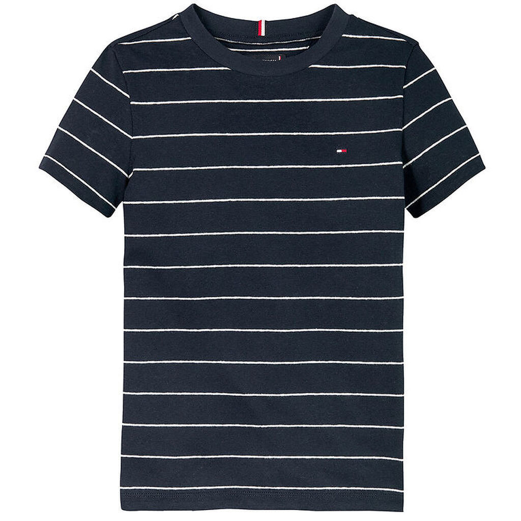 Tommy Hilfiger T-shirt - YD Cotton Linen - Dark Night Navy Strip
