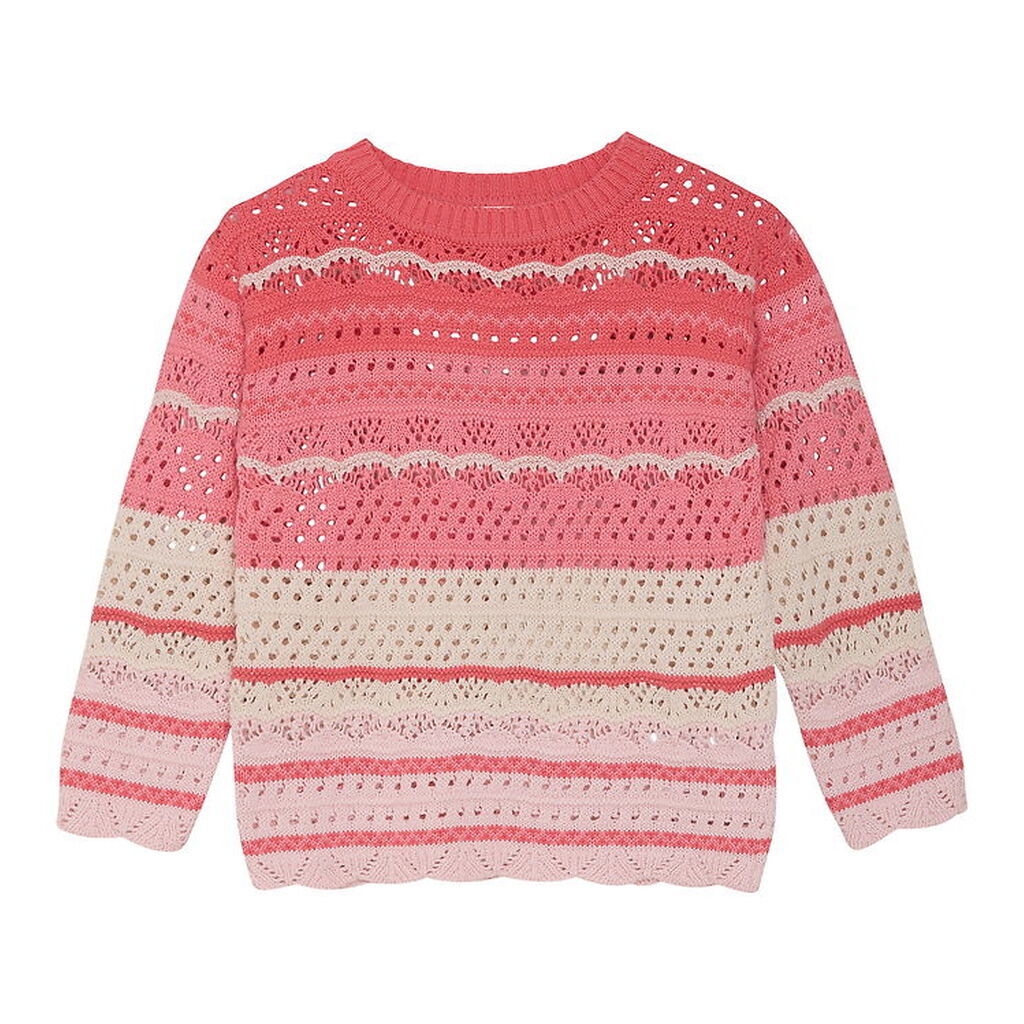 Minymo Bluse - Rosen Quartz m. Hulmønster