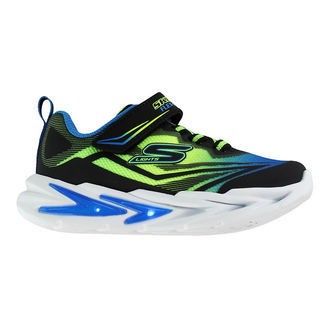 Skechers Sko m. Lys - Flex Glow Ultra - Blue/ Lime