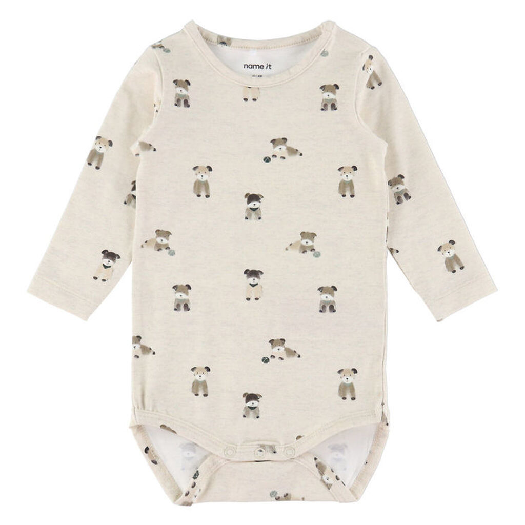 Name It Body l/æ - NbmTusher - Peyote Melange m. Print