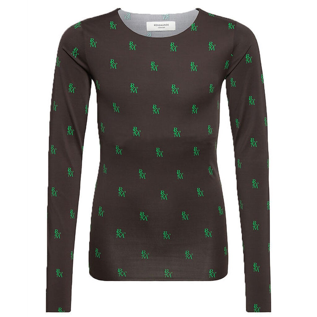 Rosemunde Bluse - Rsmn Monogram Green Print