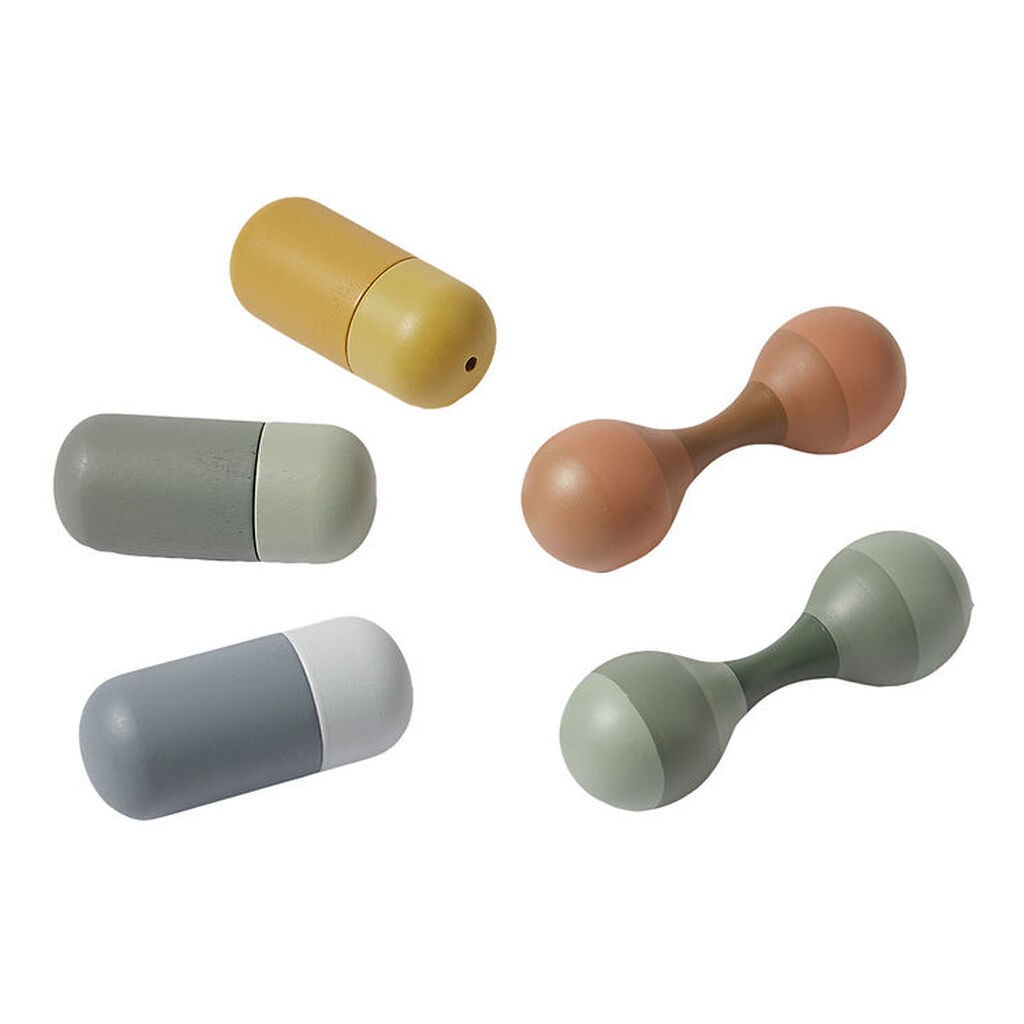 Flexa Rasleinstrumenter - Træ - Mini - Play - 5 Dele - Multi