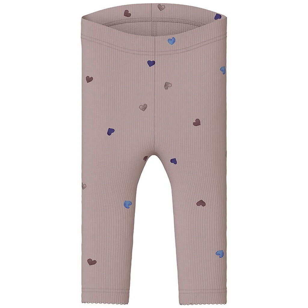 Name It Leggings - Rib - Noos - NbfNutti - Burnished Lilac m. Hj