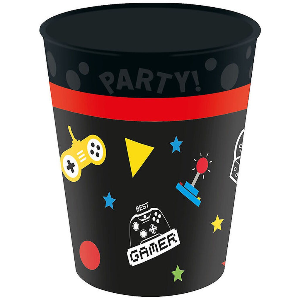 Decorata Party Plastikkopper - 4-pak - 250 ml - Gaming Party