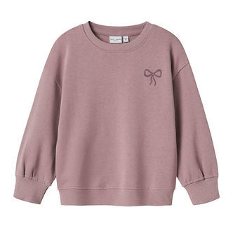 Name It Sweatshirt - NmfVallene - Elderberry/Bow