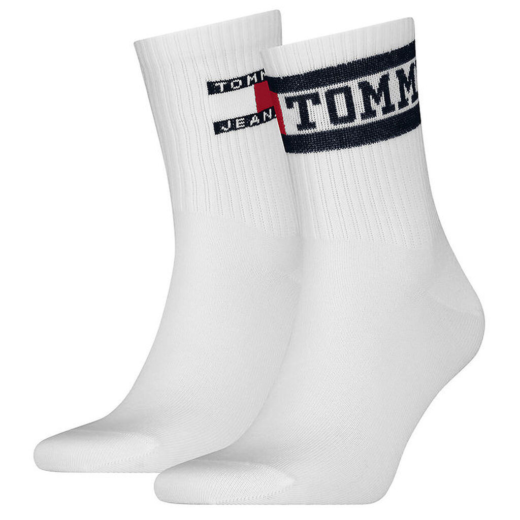 Tommy Hilfiger Strømper - 2-pak - Hvid/Navy