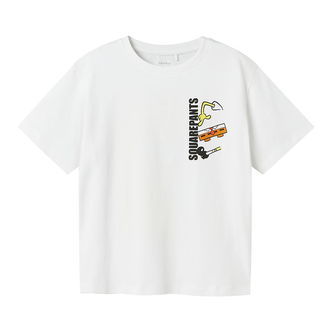 Name It T-shirt - NkmJarl - Svampebob Firkant - Bright White