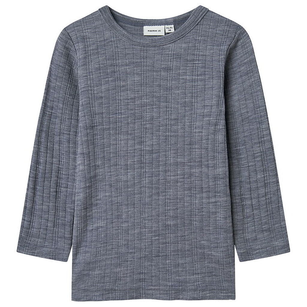 Name It Bluse - Uld - Rib - Noos - NmmWang - Folkstone Gray