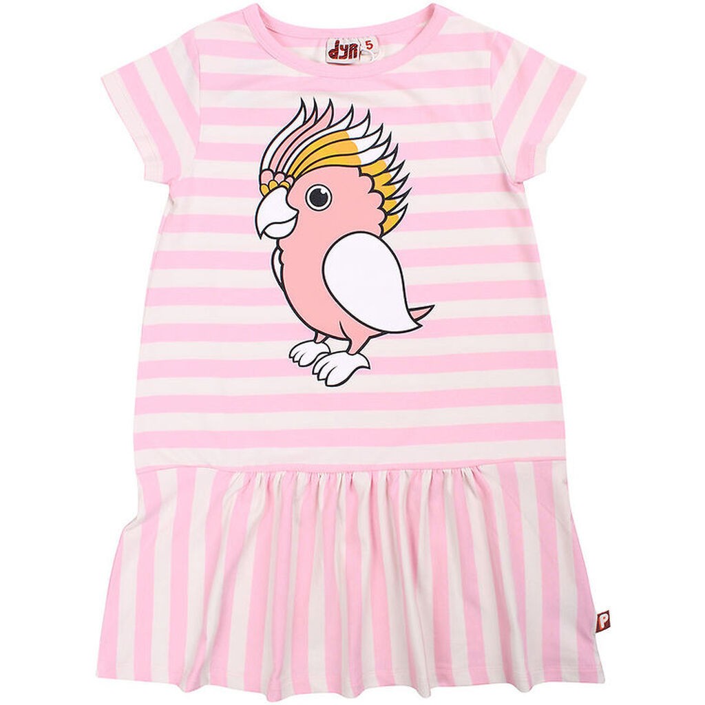 DYR-Cph Kjole - Dyrzanzi - Pastel Pink/Chalk Papegoeje