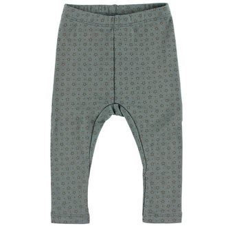En Fant Leggings - Stålblå m. Stjerner