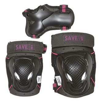 Save My Bones Beskyttelsessæt - Sort/Pink