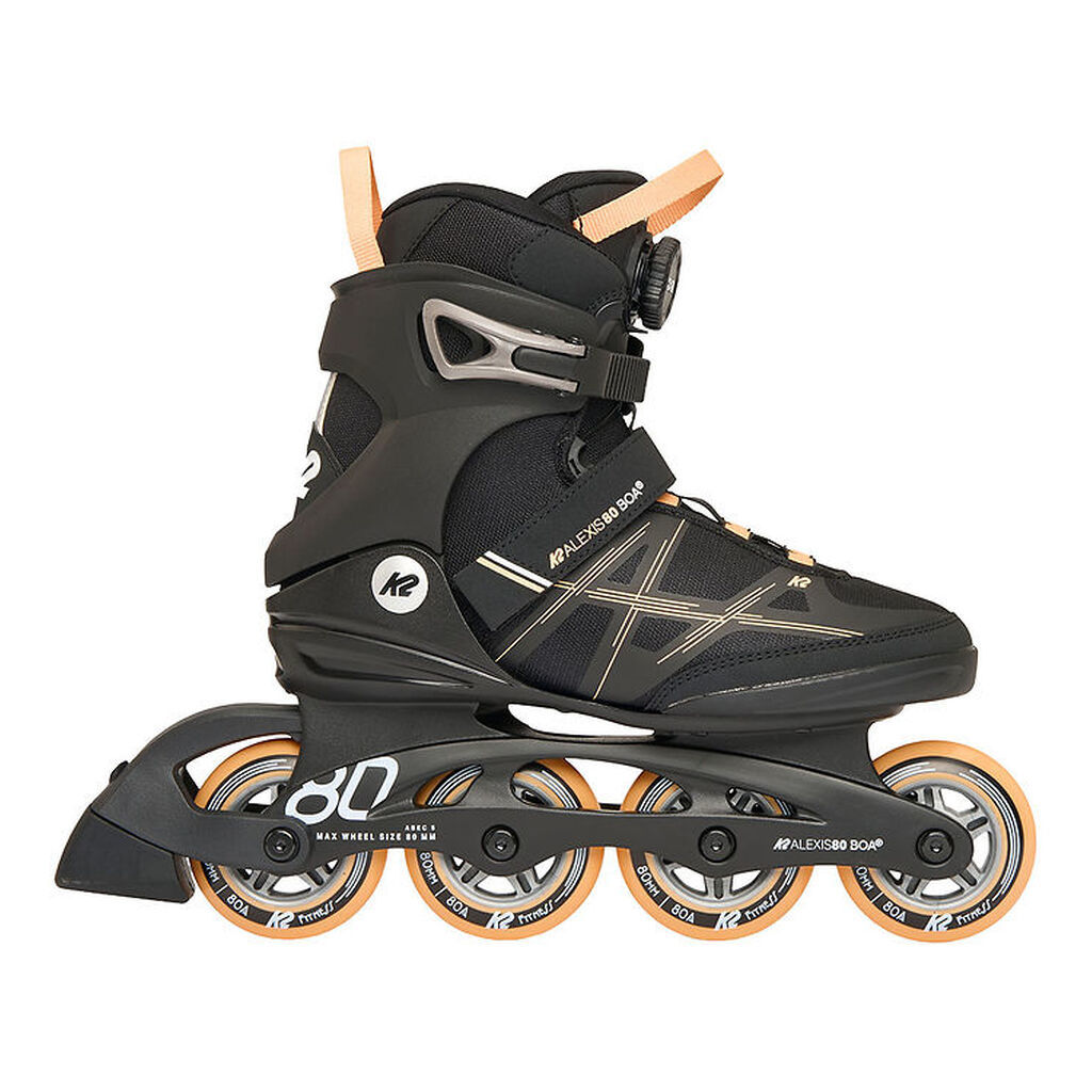 K2 Rulleskøjter - Alexia 80 Boa - Sort/Orange - Inliner