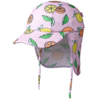 Småfolk Badehat - UV50+ - Pink lavender m. Citroner og Appelsine