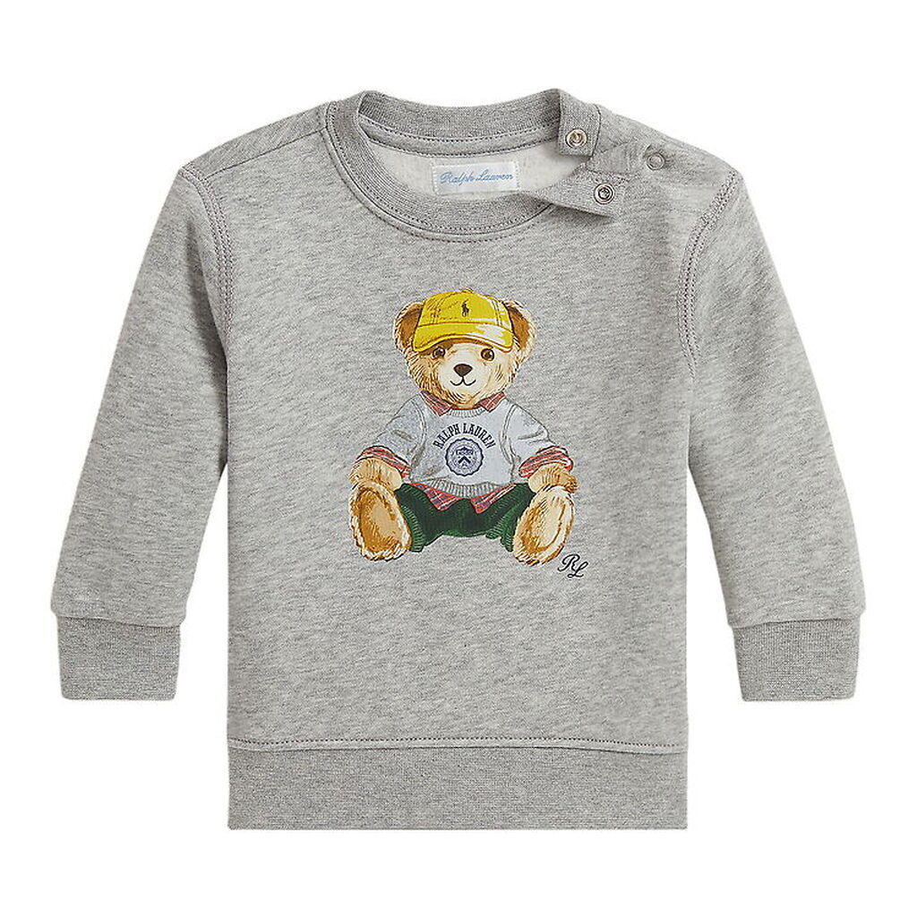 Polo Ralph Lauren Sweatshirt - Madison - Gråmeleret m. Bamse