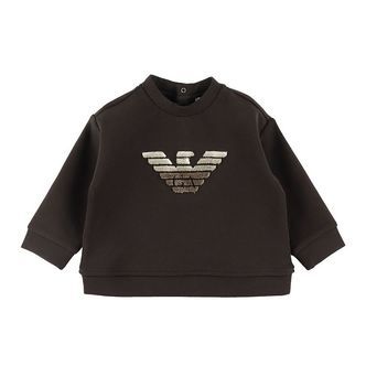 Emporio Armani Bluse - Dark Chocolate m. Logo