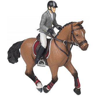 Papo Springhest m. Rytter - L: 15 cm