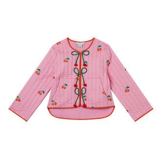 Stella McCartney Kids Jakke - Rosa m. Kirsebær