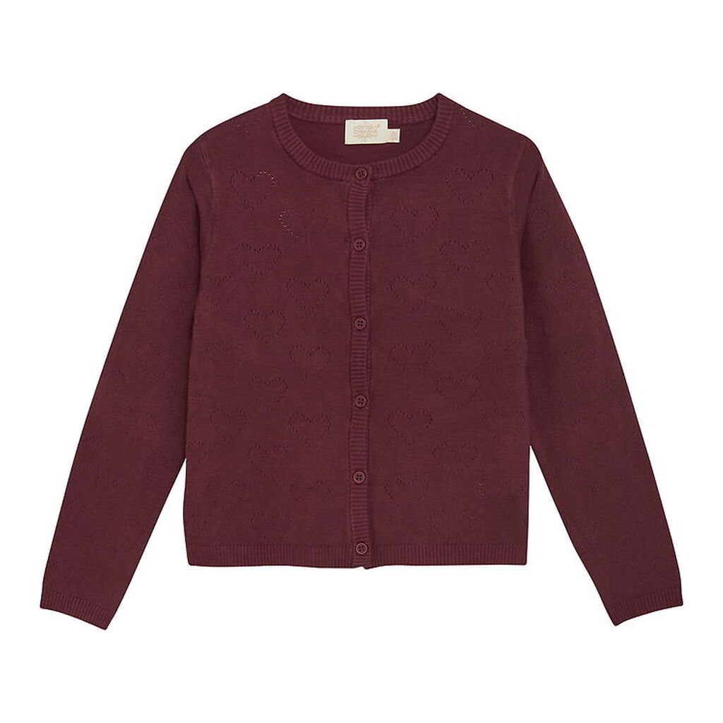 Creamie Cardigan - Viskose/Nylon - Pointelle - Vineyard Wine