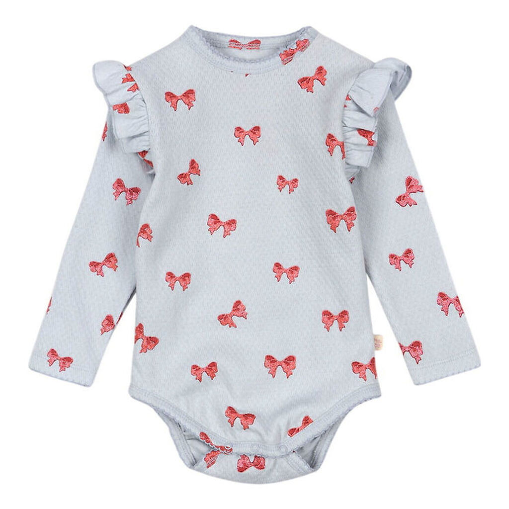 Konges Sløjd Body l/æ - Sui - Rosia Blue Bow m. Hulmønster