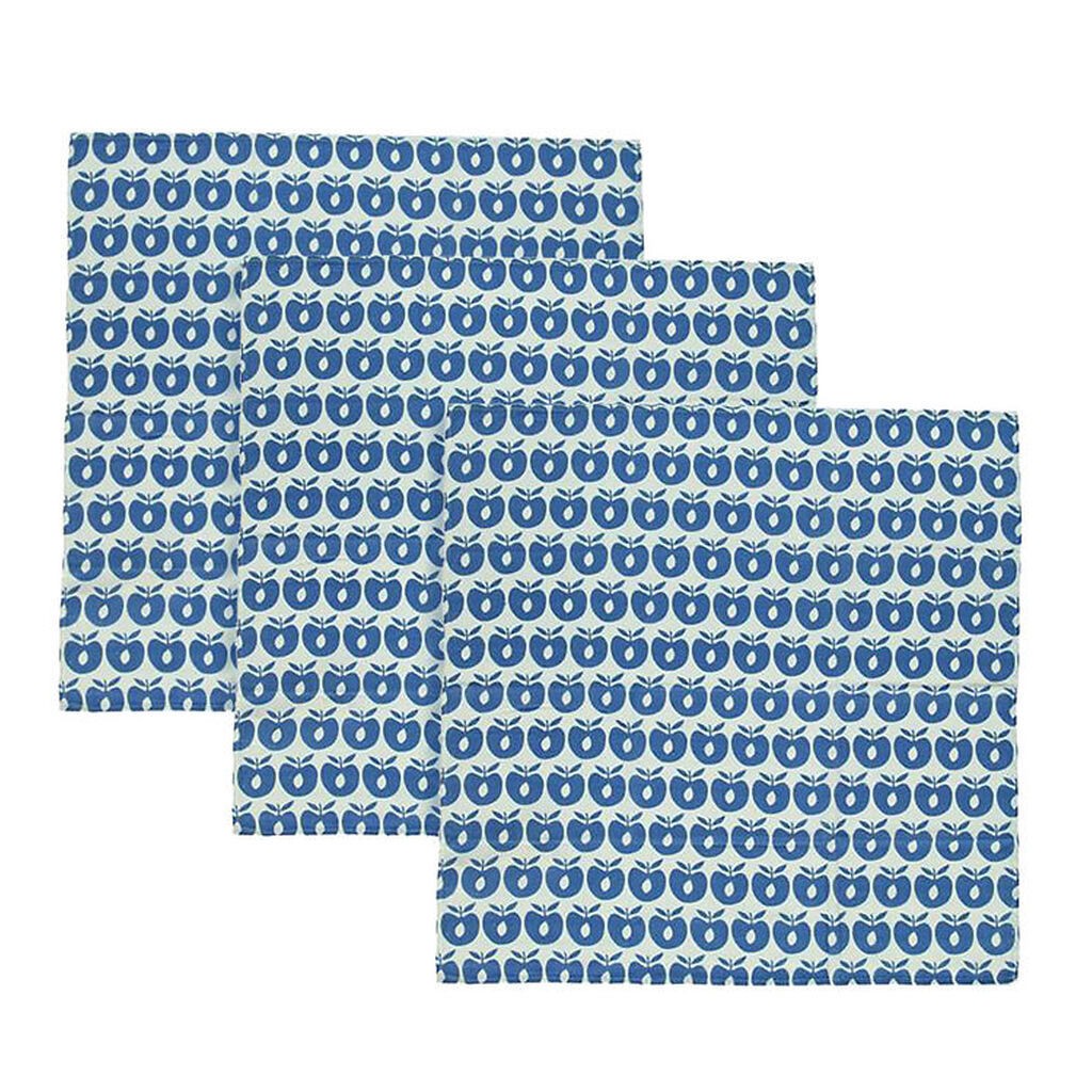 Småfolk Stofbleer - 3-pak - 79x79 - Blue Lolite