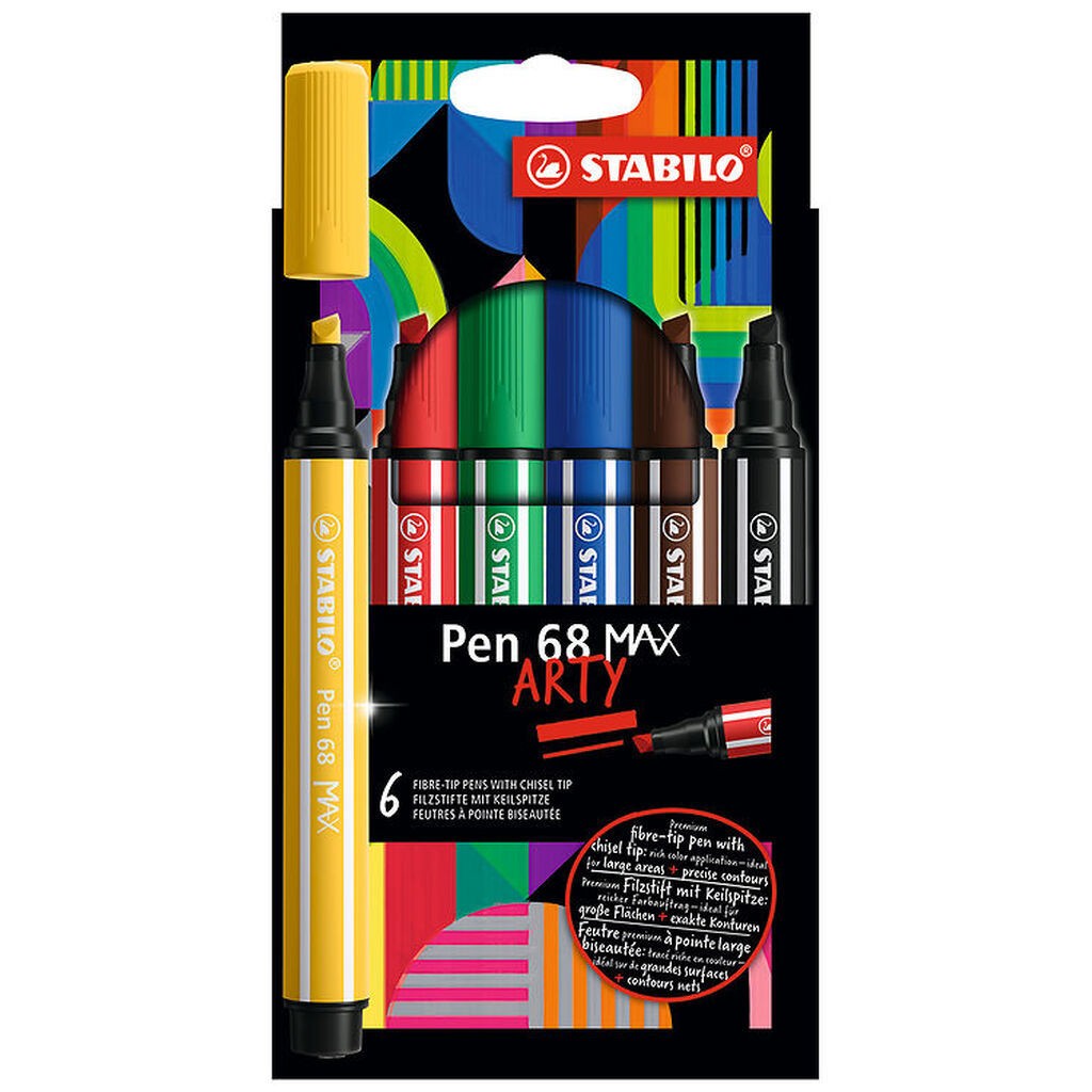 Stabilo Tuscher - Pen 68 Max Arty - 6 stk. - Multifarvet