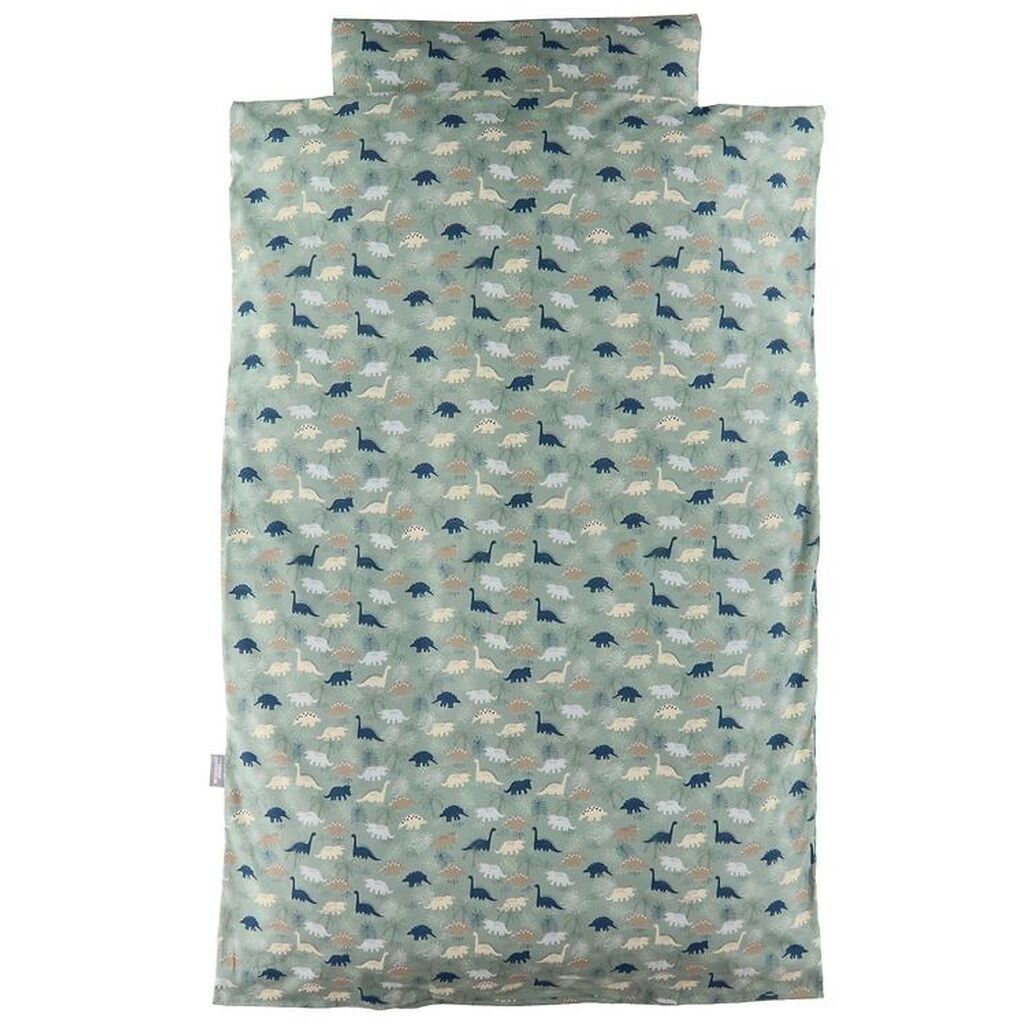 Nørgaard Madsens Sengetøj - Baby - Grøn m. Dinosaur