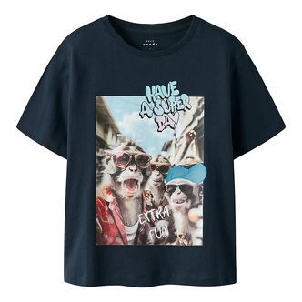 Name it T-shirt - NkmVoto - Navy Blazer/Super Day