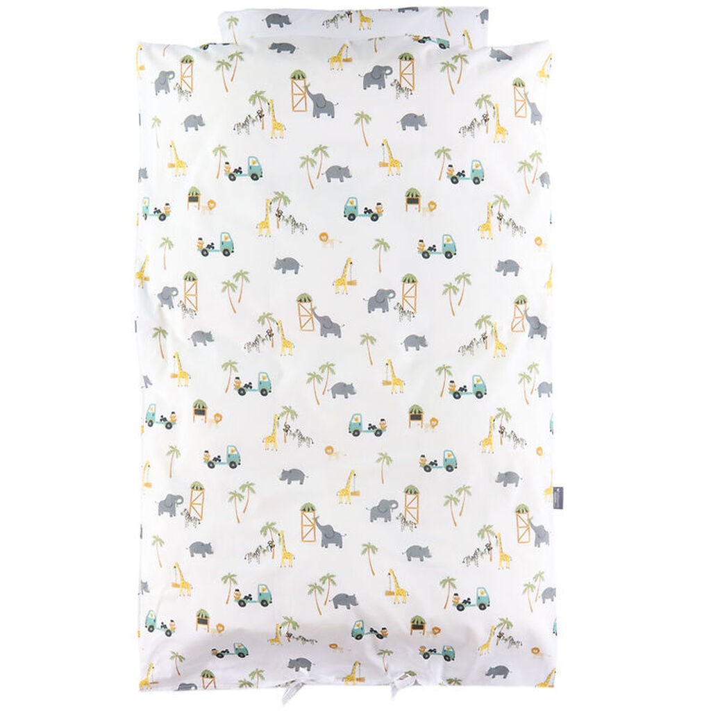Nørgaard Madsens Sengetøj - Baby - Hvid m. Safaridyr