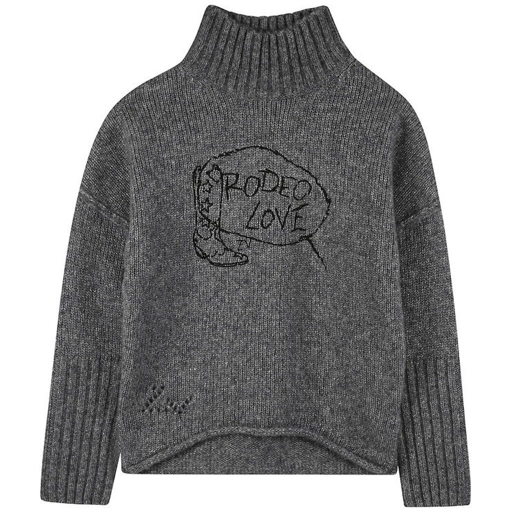 Zadig & Voltaire Bluse - Uld/Polyester - Gråmeleret m. Glimmer