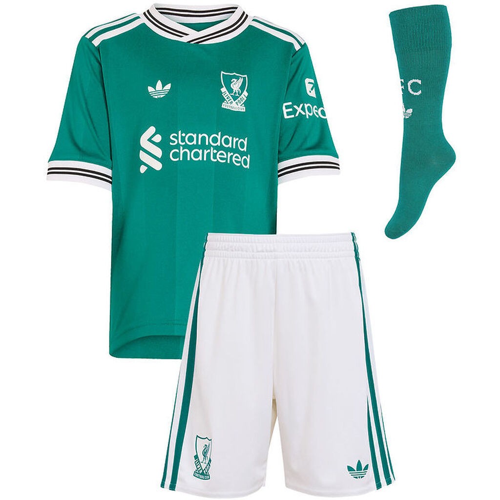 adidas Originals Fodboldsæt - Liverpool 25/26 3. sæt - Sea Green