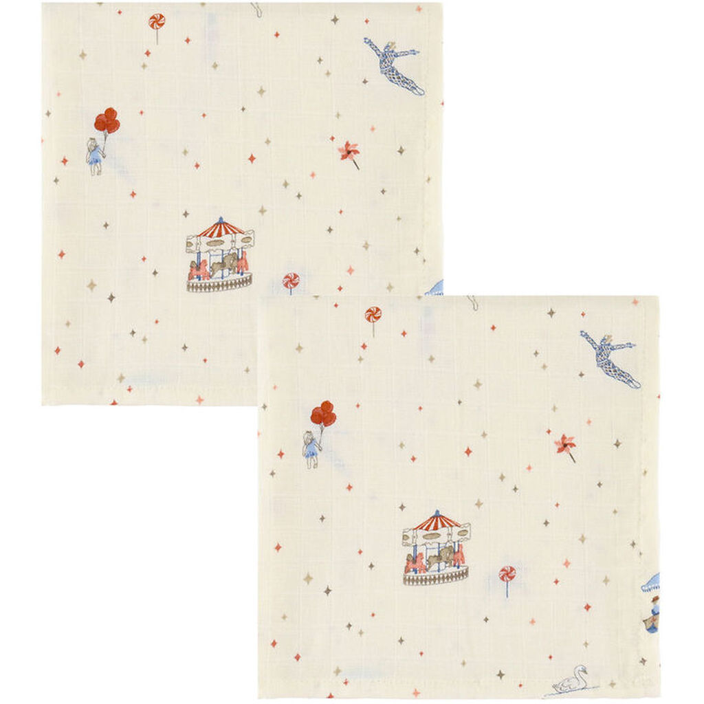 Cam Cam Stofbleer - Musselin - 70x70 cm - 2-pak - Carousel