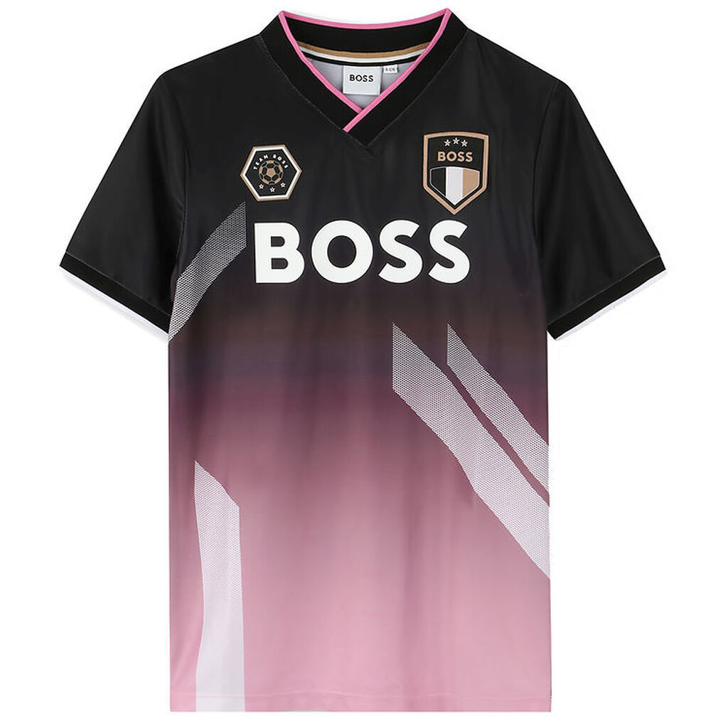BOSS T-shirt - Team Boss - Sort m. Rosa