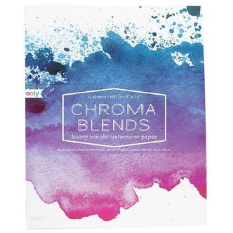 Ooly Akvarelpapir - 20x25,4 cm - 15 Sider