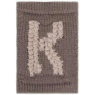 Smallstuff Strikket Bogstav - K - Natur Alfabet