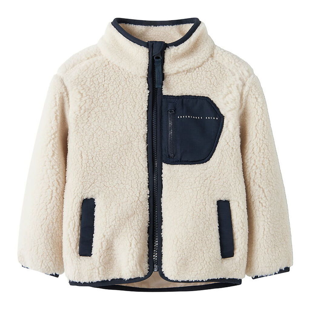 Name It Fleecejakke - NmnMattia - Moonbeam/Dark Sapphire