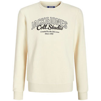 Jack & Jones Sweatshirt - JjMakoto - Antique White/Big Print