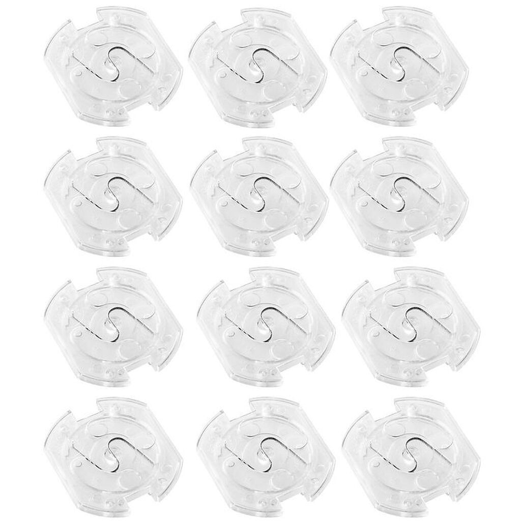 Jippies Stikkontakt-sikringer - Drejelig - 12 stk. - Transparent