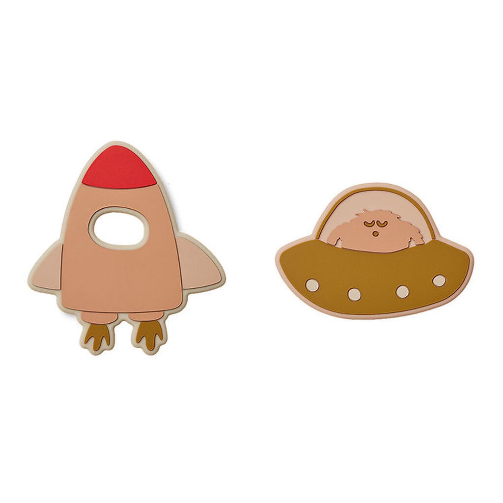 Liewood Bidelegetøj - Silikone - 2-pak - Gia - Space Rose Multi