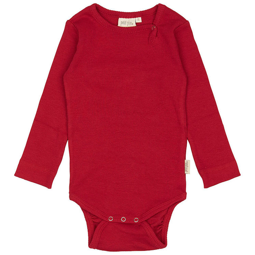 Petit Piao Body l/æ - Rib - Modal - Jet Red