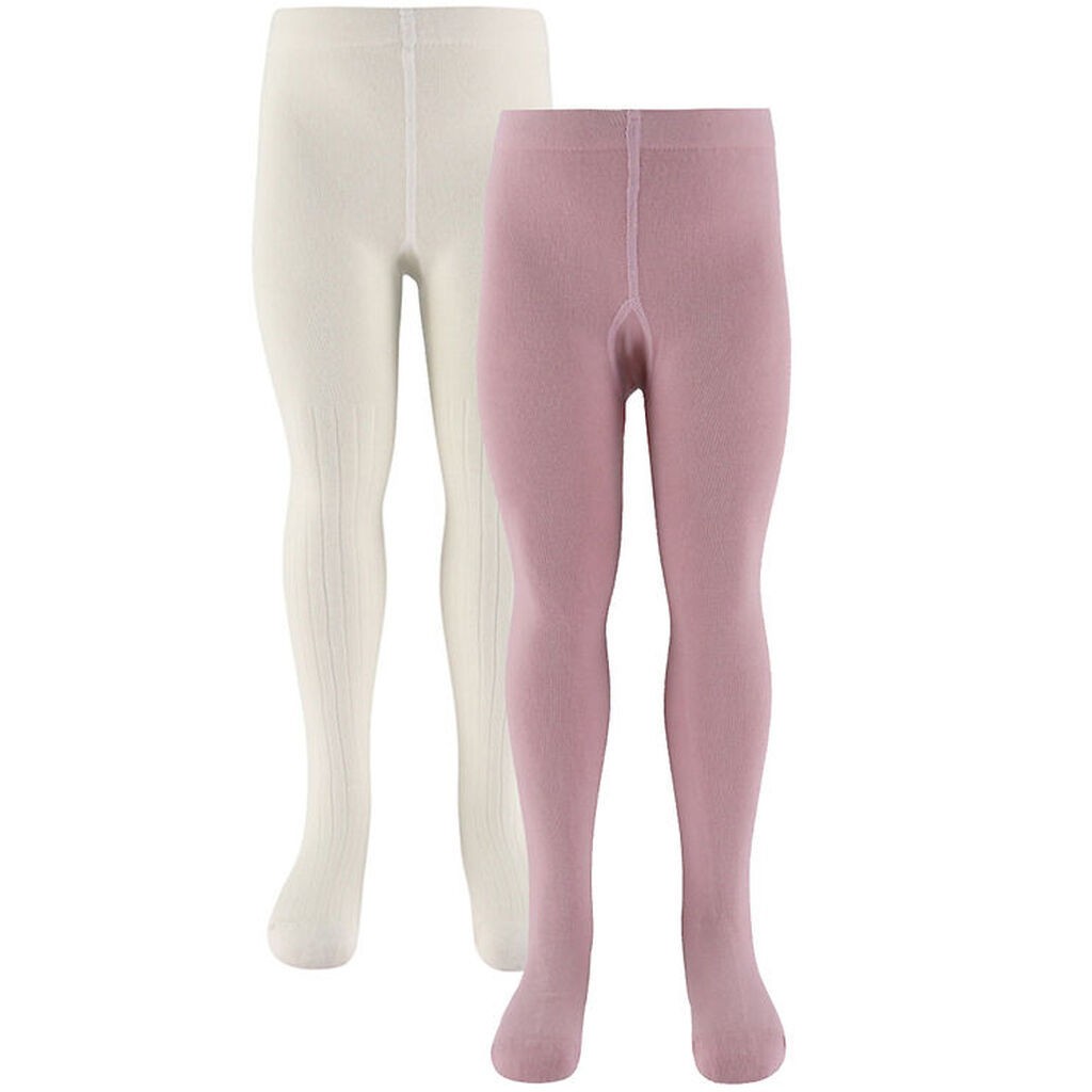 Name It Strømpebukser - NmfTytte - 2-pak - Dawn Pink/Cloud Dance