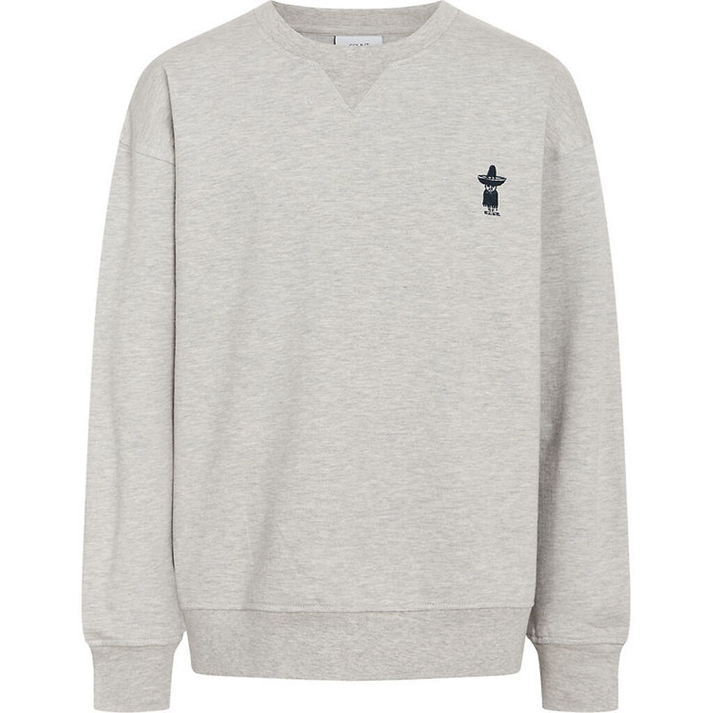 Grunt Sweatshirt - GrAlsjo - Gråmeleret m. Print