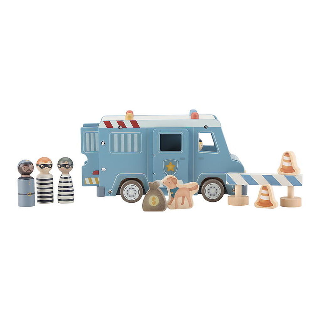 Little Dutch Politibil m. Træfigurer - Blå