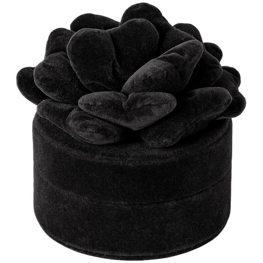 DAY ET Smykkeskrin - Velvet Flower Jewelry Round - Sort