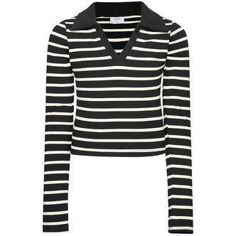 Grunt Bluse - GRWiky - Black-Off White