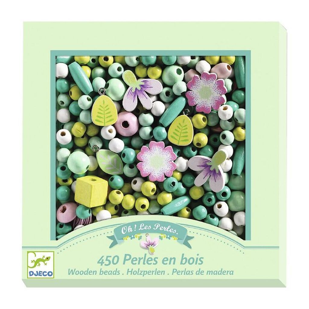 Djeco Træperler - 450 stk. - Blomster og Planter