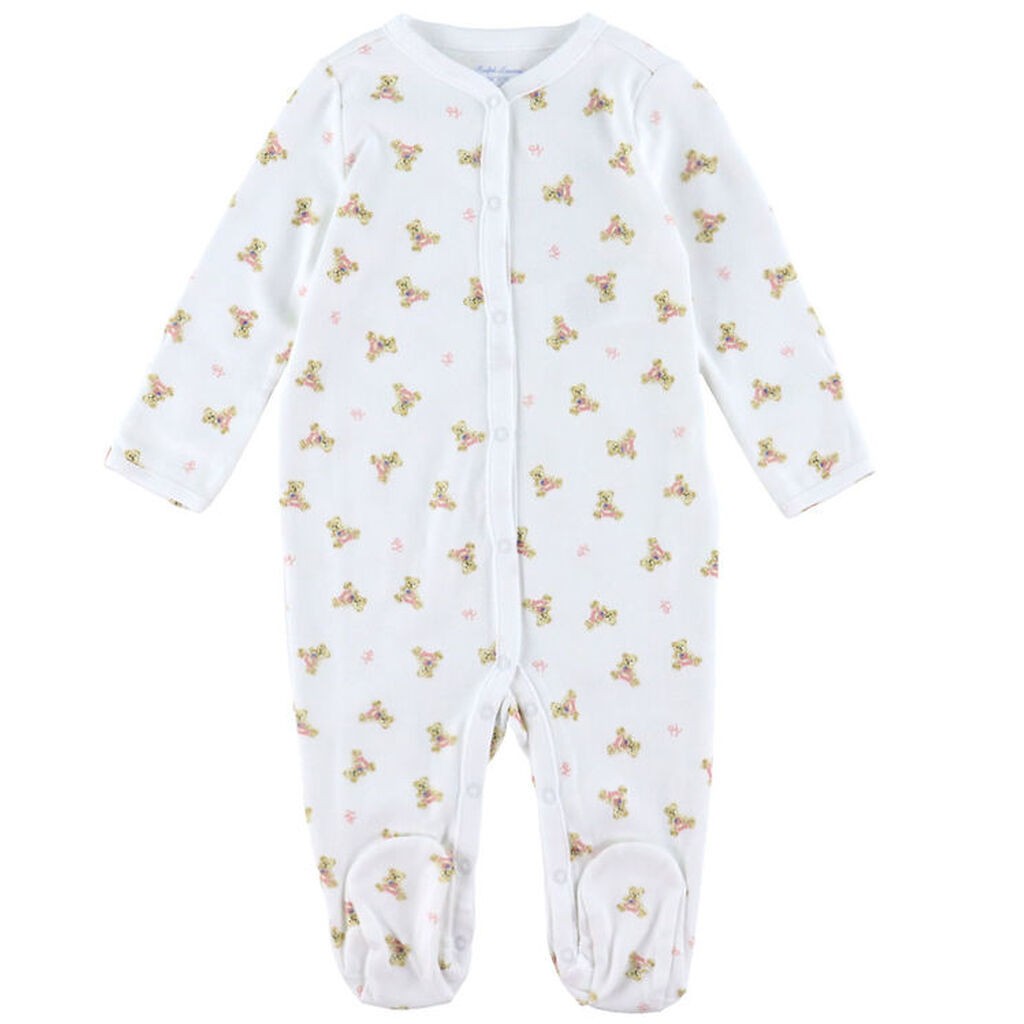 Polo Ralph Lauren Heldragt - Hvid/Pink m. Bamser