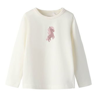 Name It Bluse - NbfVubie - Cloud Dancer/Cute Pony