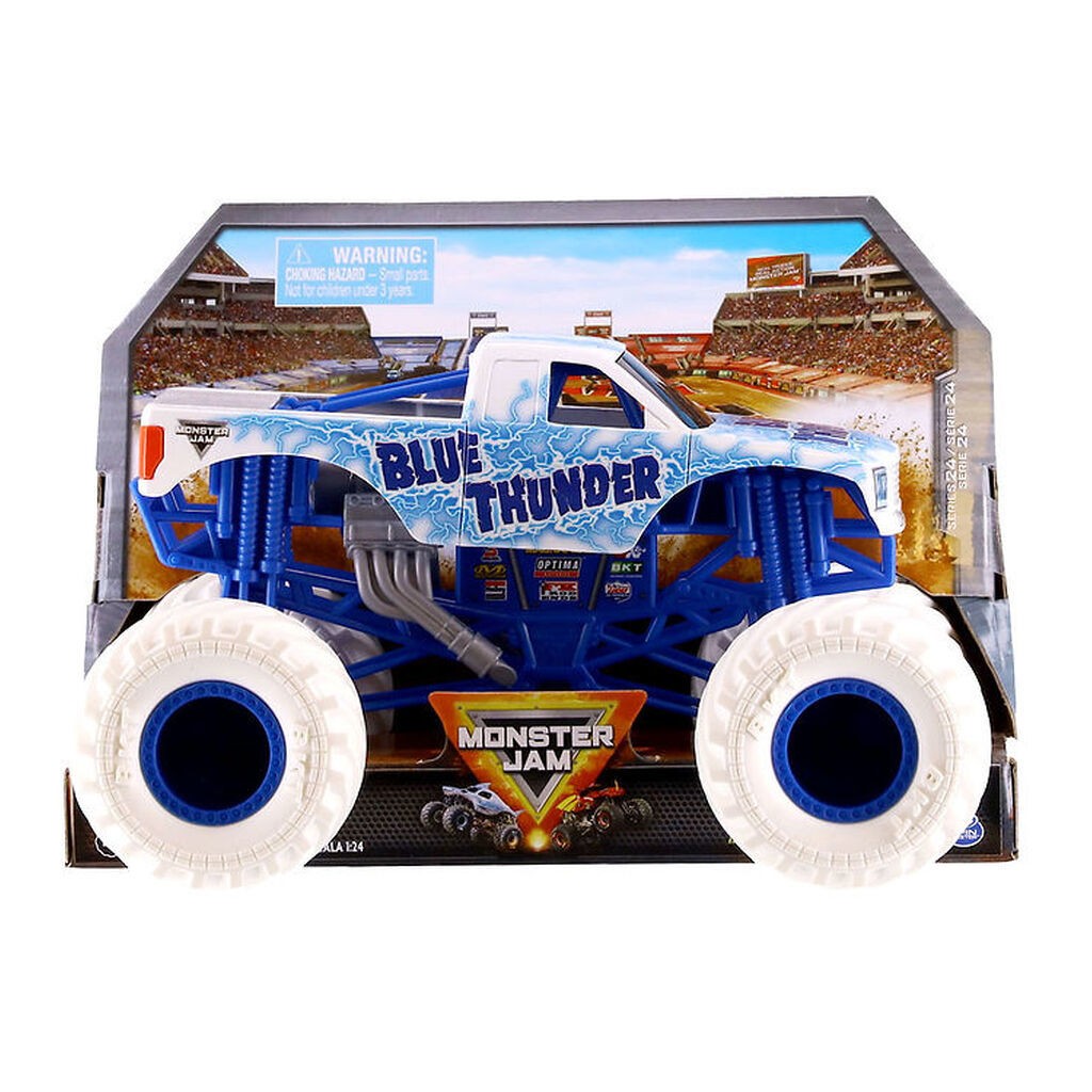 Monster Jam Collector Truck - 1:24 - Blue Thunder - Blå/Hvid